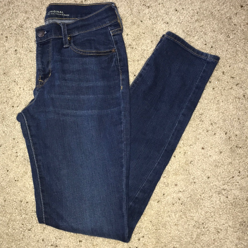 Blue denim jeans